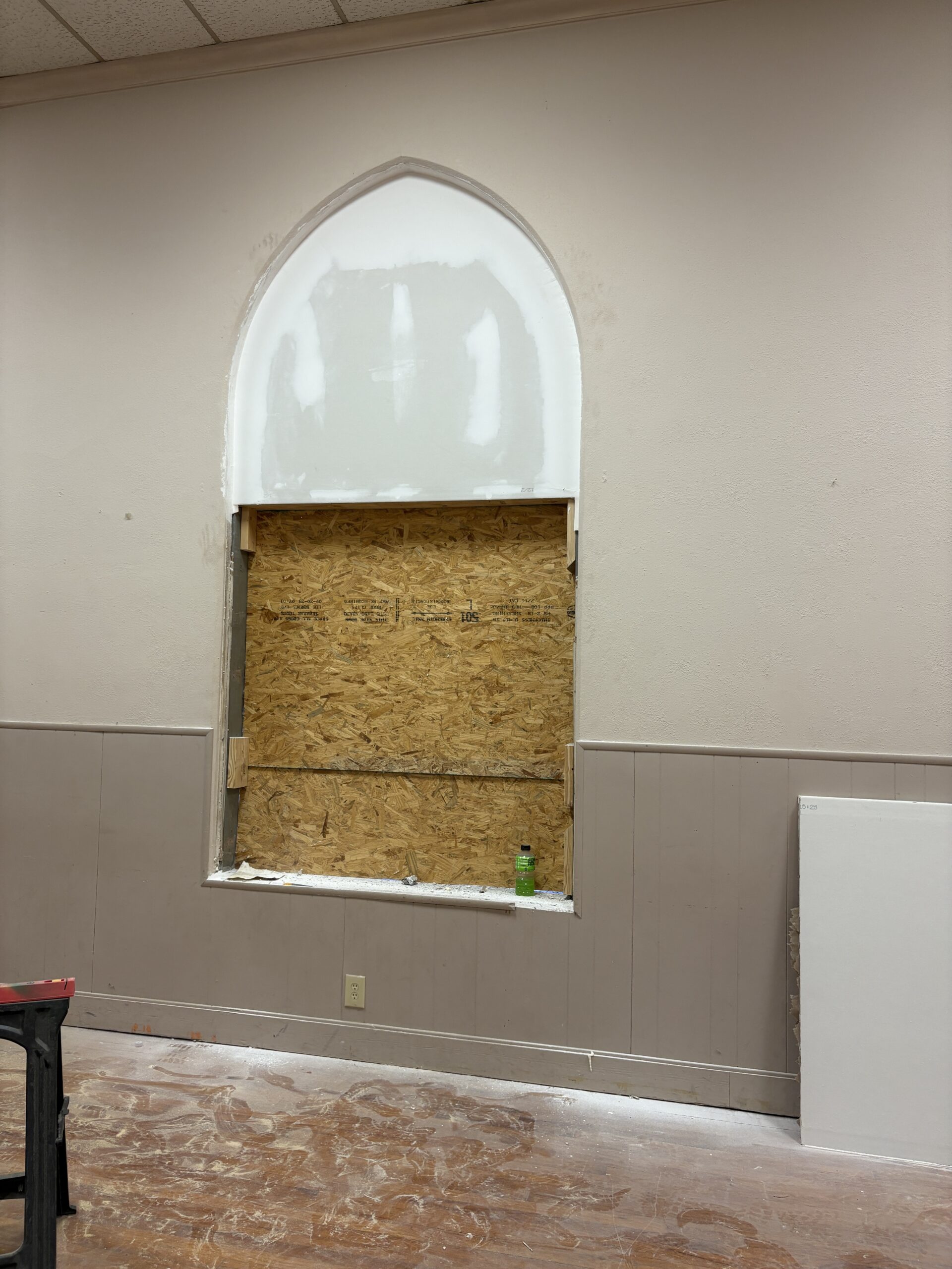 after the framing of window opening